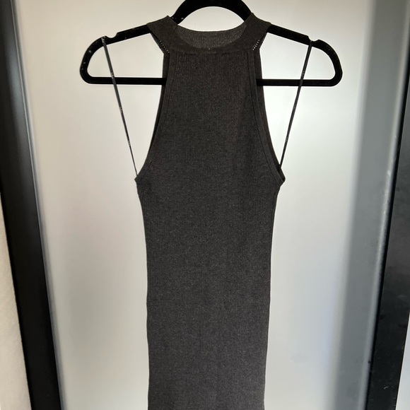 Grey ribbed bodycon dress - Picture 5 of 7